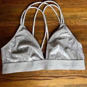 Victorias Secret Velvet Triangle Bralette Size M
